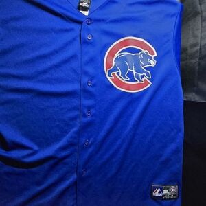 Majestic Blue Chicago Cubs Jersey